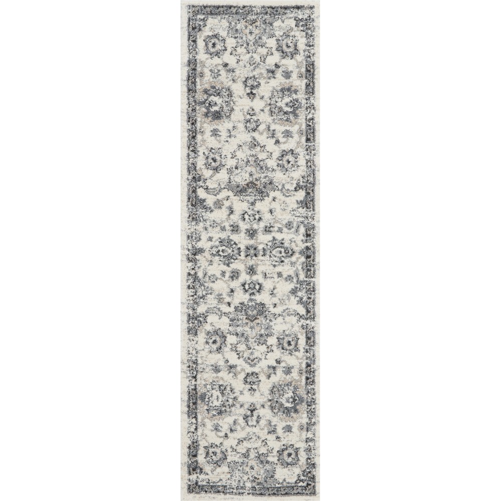 Nourison Fusion FSS15 Runner Rug, Cream/Grey, 2'2" x 7'6"