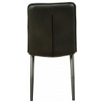 ACME Hosmer Side Chair (Set-2), Black Top Grain Leather & Antique Black