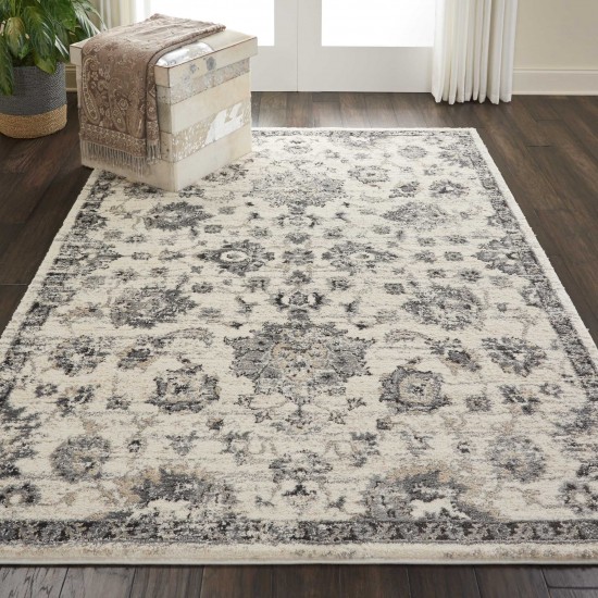 Nourison Fusion FSS15 Area Rug, Cream/Grey, 5'3" x 7'3"