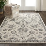 Nourison Fusion FSS15 Area Rug, Cream/Grey, 5'3" x 7'3"