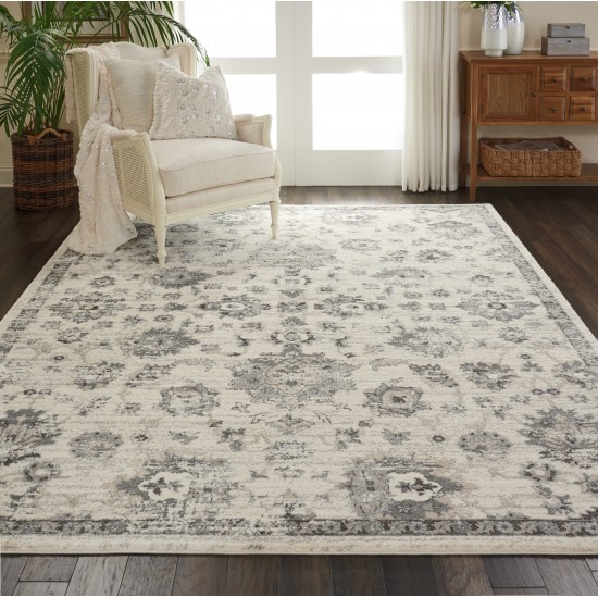 Nourison Fusion FSS15 Area Rug, Cream/Grey, 7'10" x 10'6"