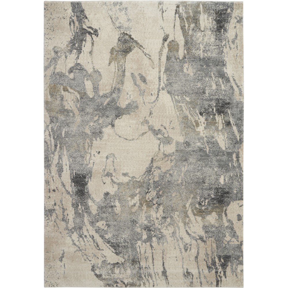 Nourison Fusion FSS16 Area Rug, Cream/Grey, 9'6" x 13'