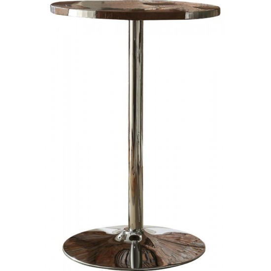 ACME Brancaster Bar Table, Retro Brown TGL & Aluminum