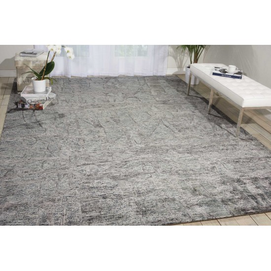 Nourison Gemstone GEM03 Area Rug, Hematite, 7'9" x 9'9"