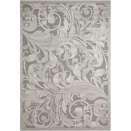 Nourison Graphic Illusions GIL01 Area Rug, Grey/Camel, 2'3" x 3'9"