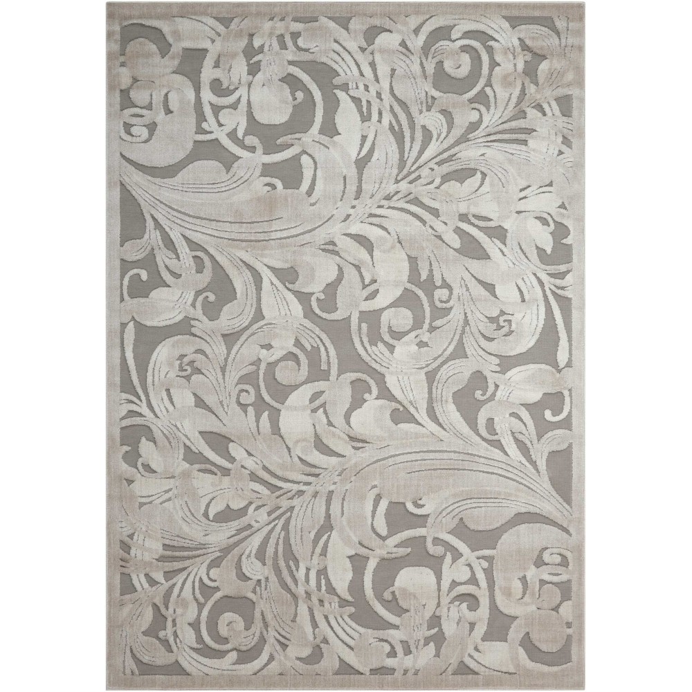 Nourison Graphic Illusions GIL01 Area Rug, Grey/Camel, 2'3" x 3'9"