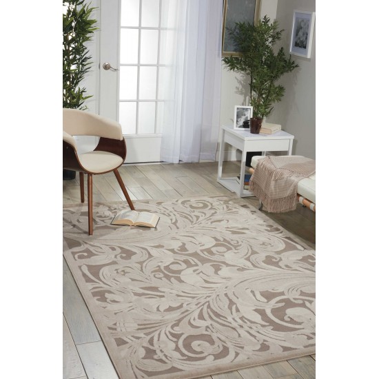 Nourison Graphic Illusions GIL01 Runner Rug, Grey/Camel, 2'3" x 8'