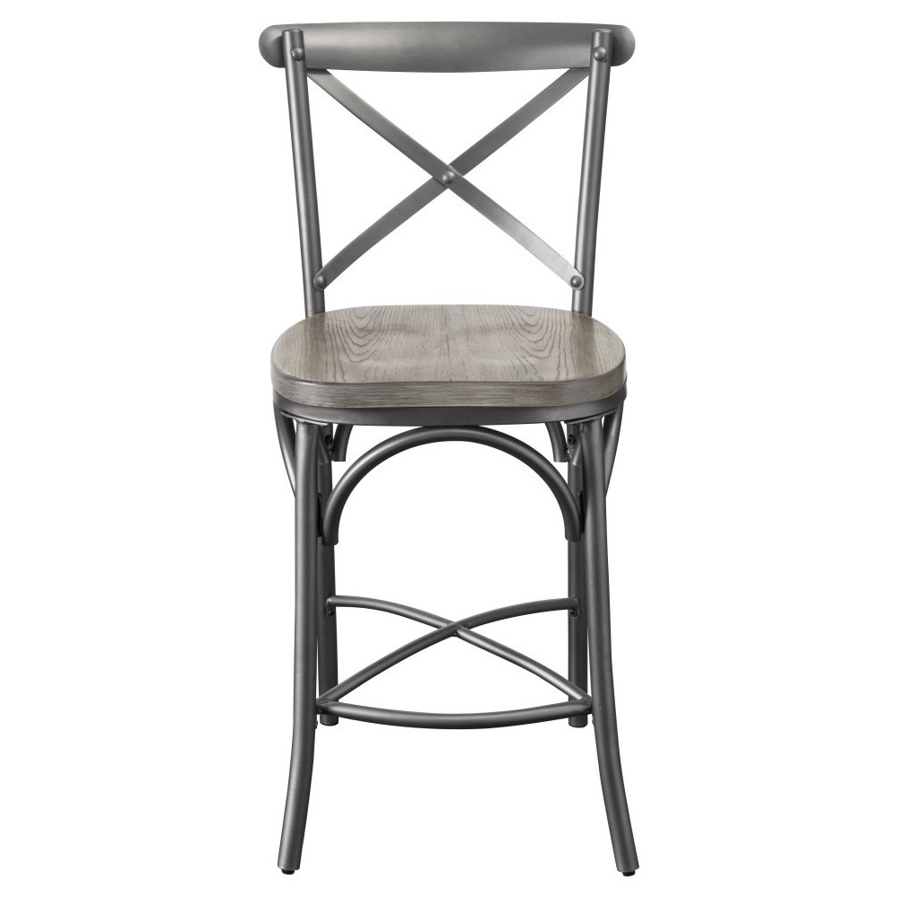 ACME Kaelyn II Counter Height Chair (Set-2), Gray Oak & Sandy Gray