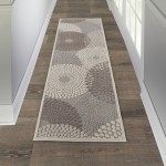 Nourison Graphic Illusions GIL04 Runner Rug, Grey, 2'3" x 8'