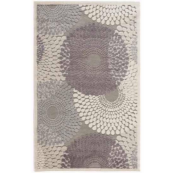 Nourison Graphic Illusions GIL04 Area Rug, Grey, 3'6" x 5'6"