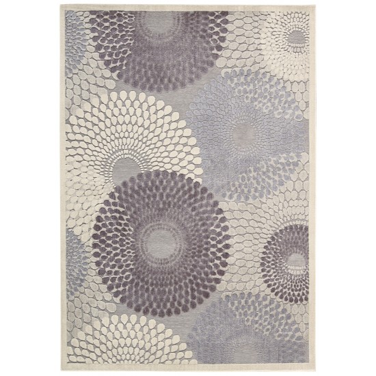 Nourison Graphic Illusions GIL04 Area Rug, Grey, 5'3" x 7'5"