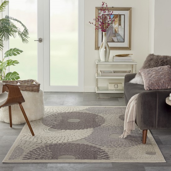 Nourison Graphic Illusions GIL04 Area Rug, Grey, 5'3" x 7'5"