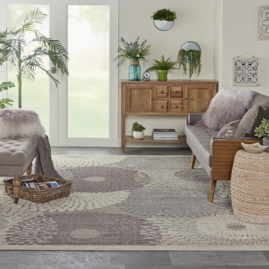 Nourison Graphic Illusions GIL04 Area Rug, Grey, 6'7" x 9'6"