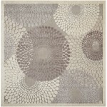 Nourison Graphic Illusions GIL04 Area Rug, Grey, 6'7" x Square