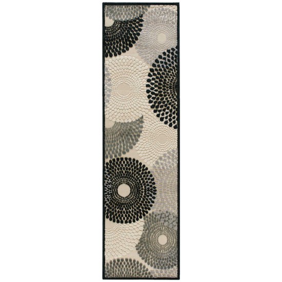 Nourison Graphic Illusions GIL04 Runner Rug, Parchment, 2'3" x 8'