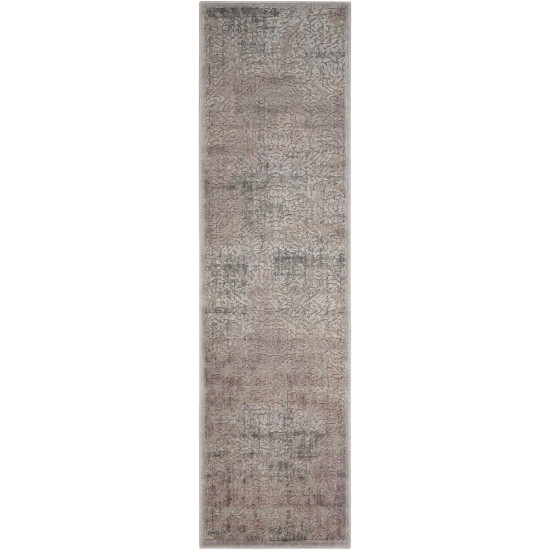 Nourison Graphic Illusions GIL09 Runner Rug, Grey, 2' x 5'9"