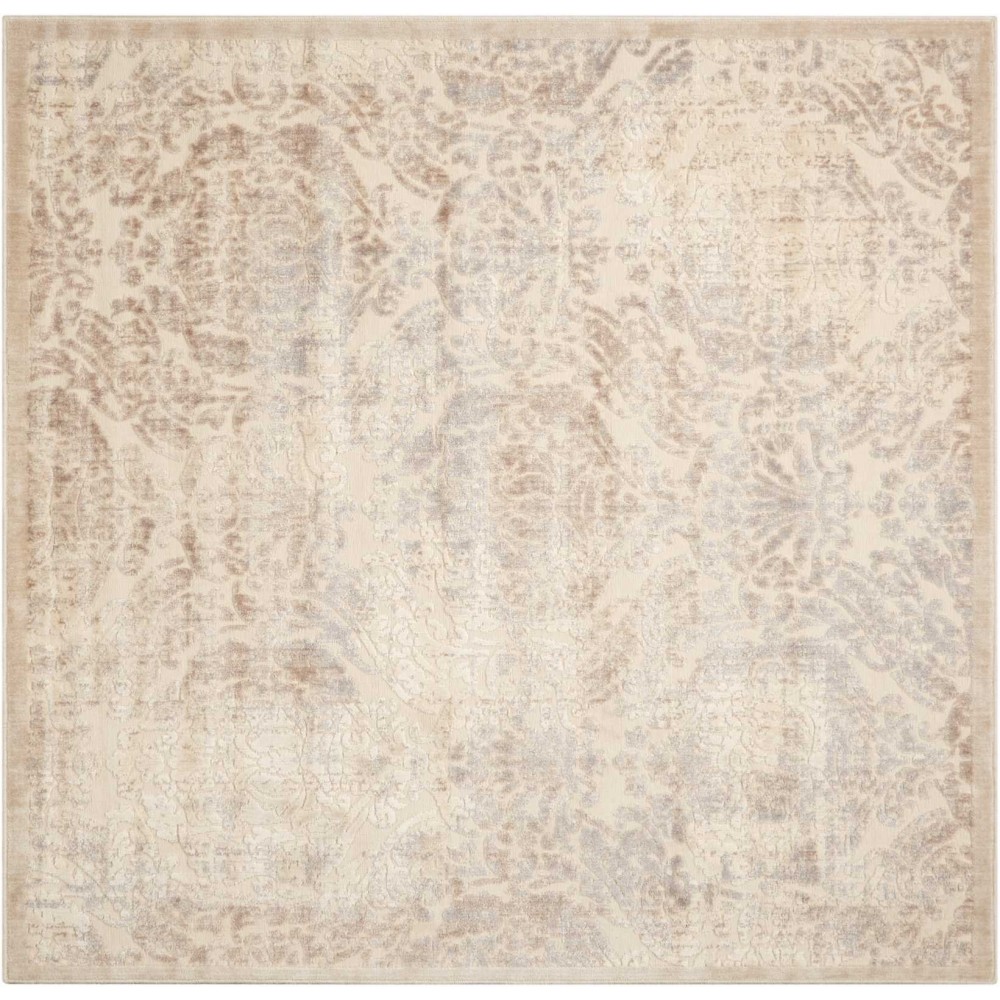 Nourison Graphic Illusions GIL09 Area Rug, Ivory, 6'7" x Square