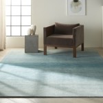 Calvin Klein Linear Glow GLO01 Area Rug, Aqua, 7'9" x 10'10"