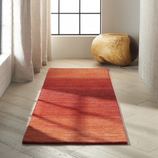 Calvin Klein Linear Glow GLO01 Runner Rug, Sumac, 2'3" x 7'6"