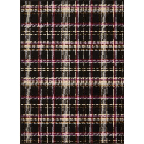 Nourison Grafix GRF03 Area Rug, Black, 5'3" x 7'3"