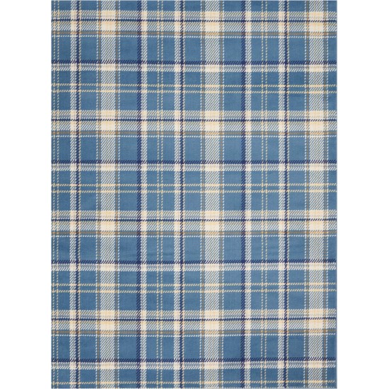 Nourison Grafix GRF03 Area Rug, Blue, 5'3" x 7'3"