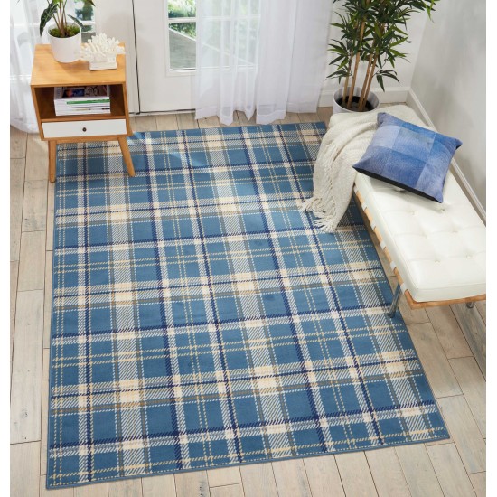 Nourison Grafix GRF03 Area Rug, Blue, 5'3" x 7'3"