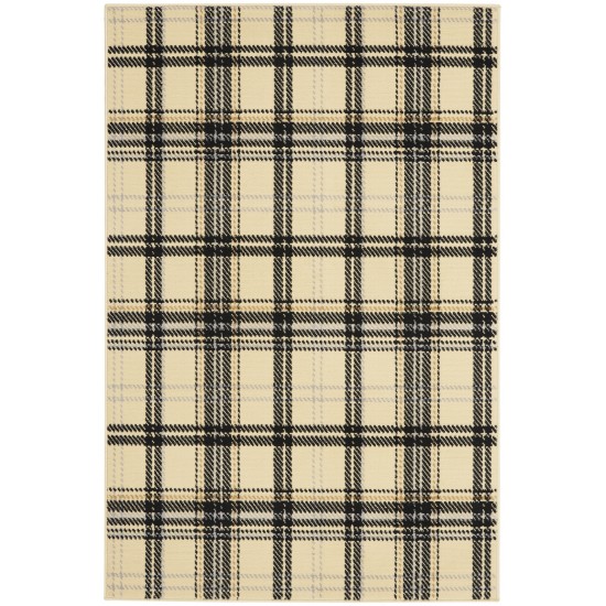 Nourison Grafix GRF03 Area Rug, Cream/Black, 3'9" x 5'9"