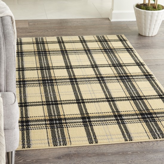 Nourison Grafix GRF03 Area Rug, Cream/Black, 3'9" x 5'9"