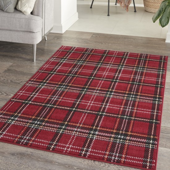 Nourison Grafix GRF03 Area Rug, Red, 2' x 4'