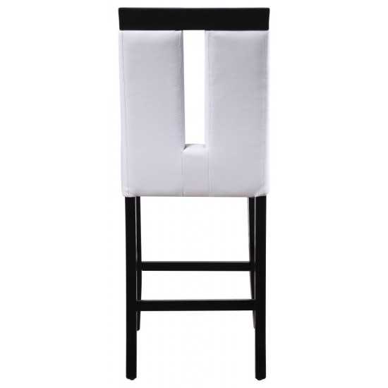 ACME Bernice Counter Height Chair (Set-2), White PU & Black