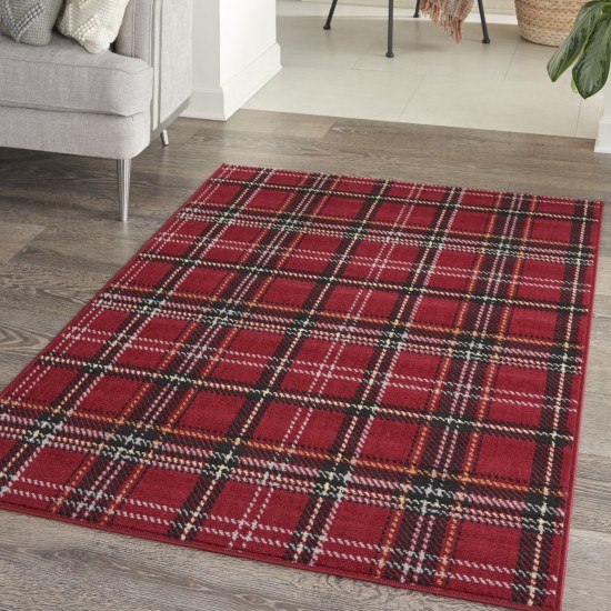 Nourison Grafix GRF03 Area Rug, Red, 3'9" x 5'9"