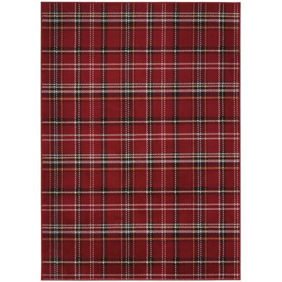 Nourison Grafix GRF03 Area Rug, Red, 5'3" x 7'3"