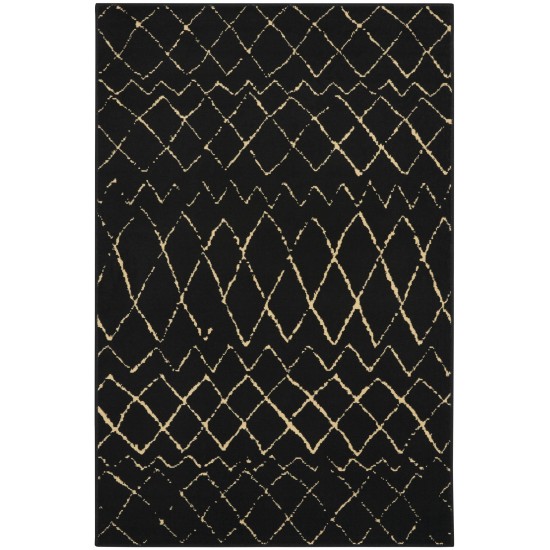 Nourison Grafix GRF04 Area Rug, Black, 3' x 5'