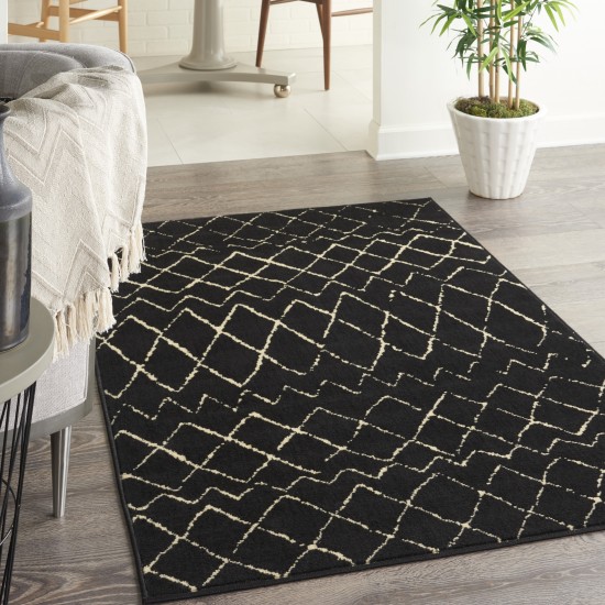 Nourison Grafix GRF04 Area Rug, Black, 3' x 5'