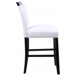 ACME Bernice Counter Height Chair (Set-2), White PU & Black