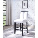 ACME Bernice Counter Height Chair (Set-2), White PU & Black