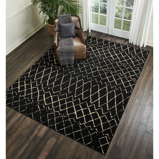 Nourison Grafix GRF04 Area Rug, Black, 7'10" x 9'10"