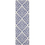 Nourison Grafix GRF06 Runner Rug, White/Blue, 2'3" x 7'6"