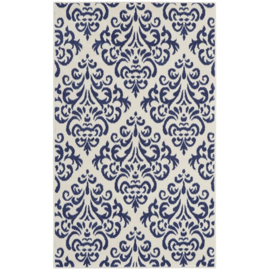 Nourison Grafix GRF06 Area Rug, White/Blue, 3' x 5'