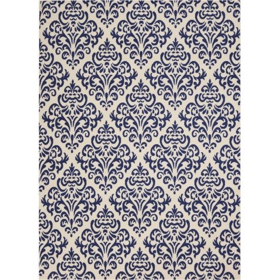 Nourison Grafix GRF06 Area Rug, White/Blue, 5'3" x 7'3"