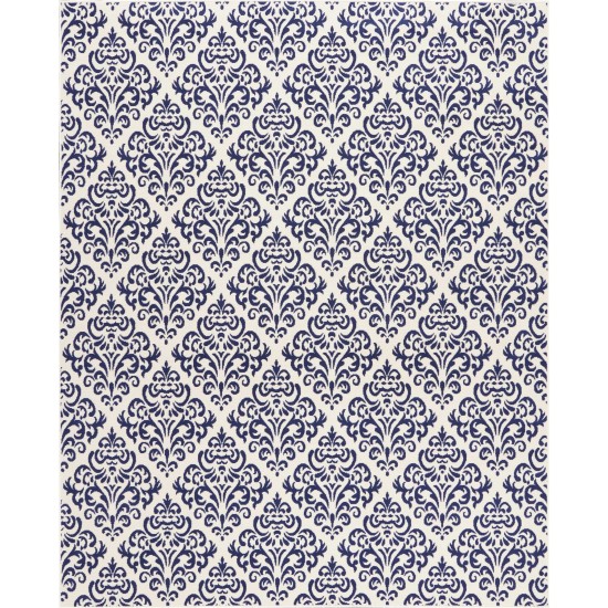 Nourison Grafix GRF06 Area Rug, White/Blue, 7'10" x 9'10"