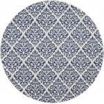 Nourison Grafix GRF06 Area Rug, White/Blue, 8' x Round