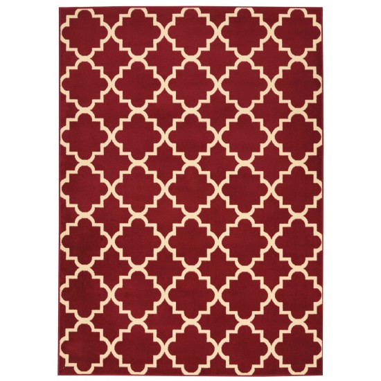 Nourison Grafix GRF08 Area Rug, Red, 5'3" x 7'3"