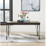 ACME Garron Dining Table, Walnut & Black