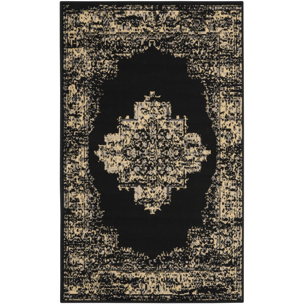 Nourison Grafix GRF14 Area Rug, Black, 3' x 5' Nourison Grafix GRF14 Area Rug, Black, 3' x 5'