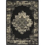 Nourison Grafix GRF14 Area Rug, Black, 3'9" x 5'9"