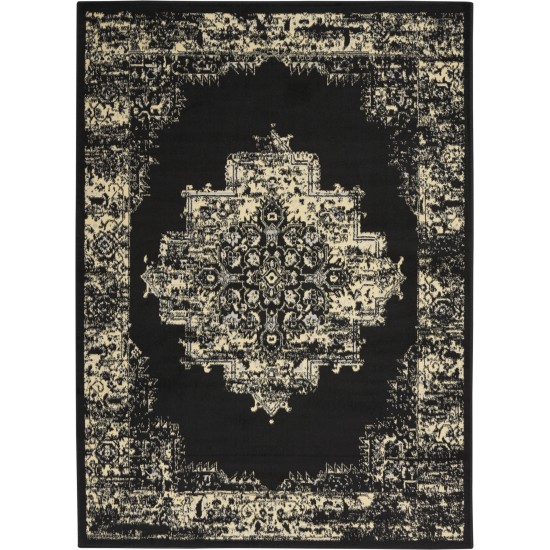 Nourison Grafix GRF14 Area Rug, Black, 3'9" x 5'9"