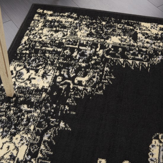 Nourison Grafix GRF14 Area Rug, Black, 5'3" x 7'3"