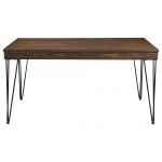ACME Garron Dining Table, Walnut & Black
