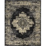 Nourison Grafix GRF14 Area Rug, Black, 7'10" x 9'10"